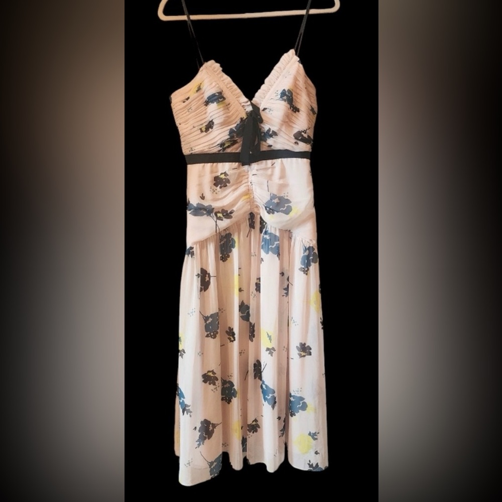 Self-Portrait Floral Ruched Midi Dress – Worn Once – Excellent Condition - Picture 2 of 16